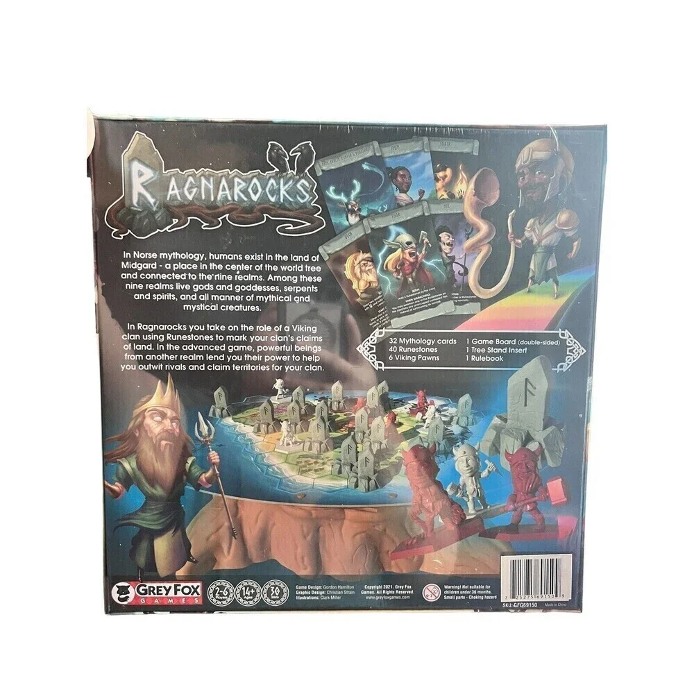 Grey Fox Games Ragnarocks - Take on The Role of a Viking, 2-6 Player Area Contro